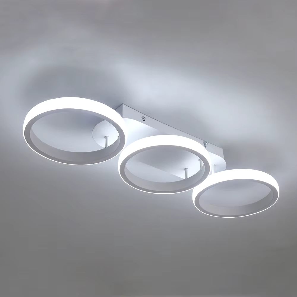 Three ring ceiling light white