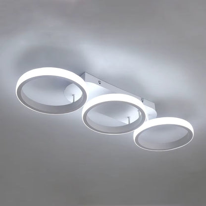 Three ring ceiling light white