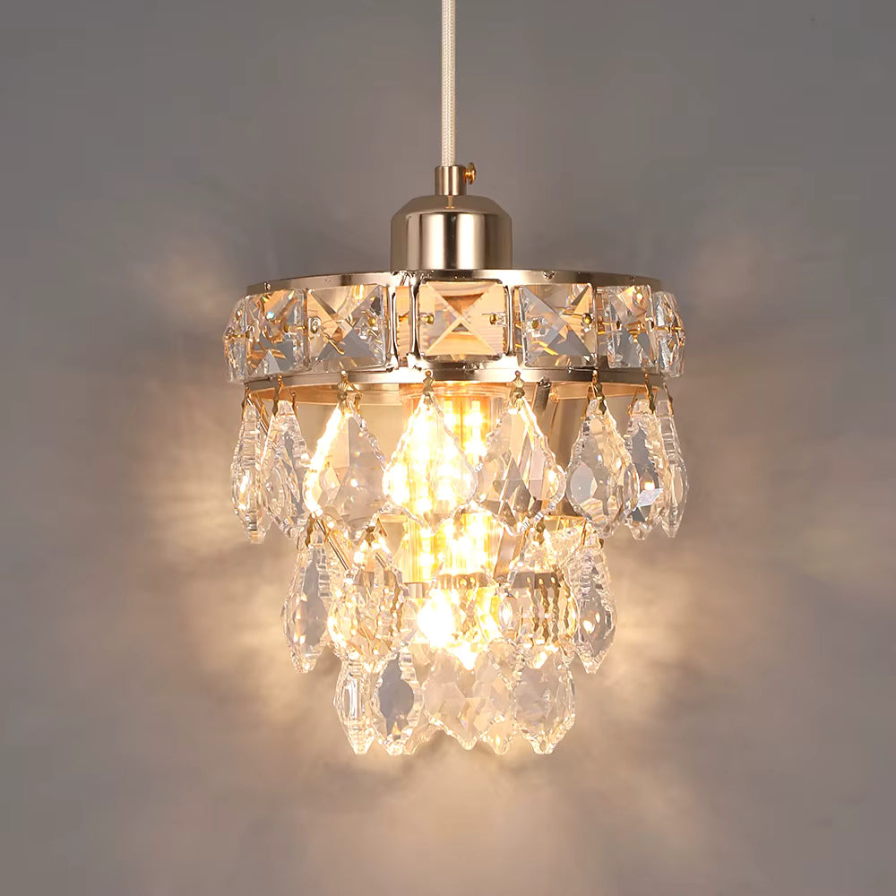 Crystal petal pendant light for kitchen island