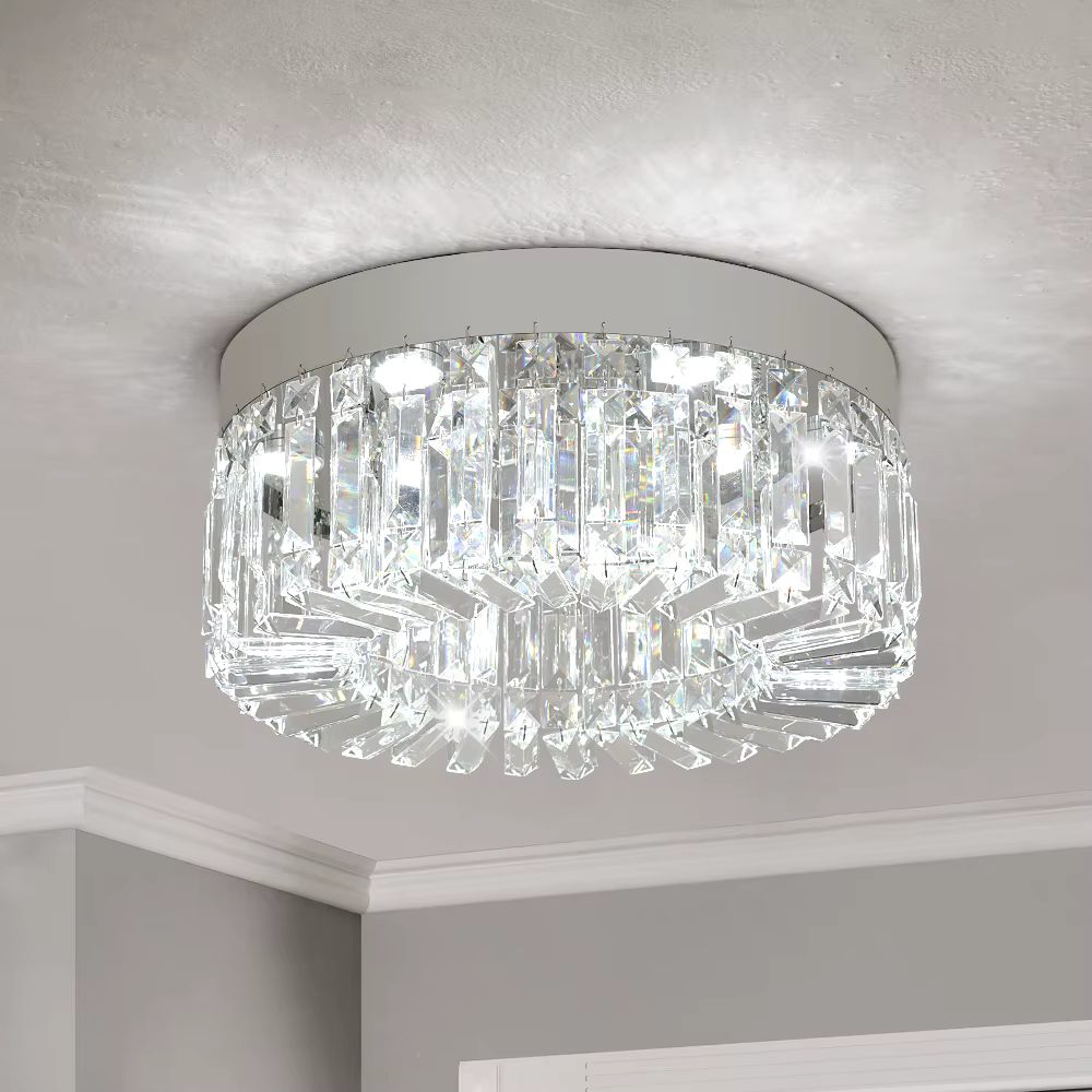 Round crystal ceiling light