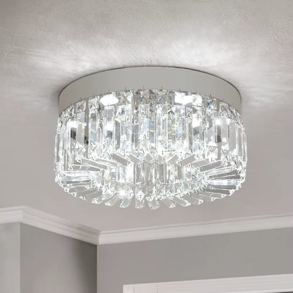 Round crystal ceiling light