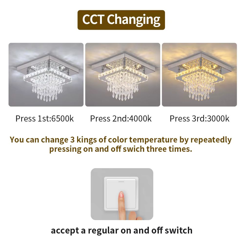 Modern crystal ceiling light