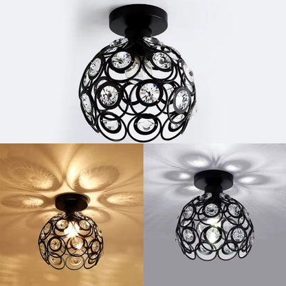 Retro crystal ceiling light