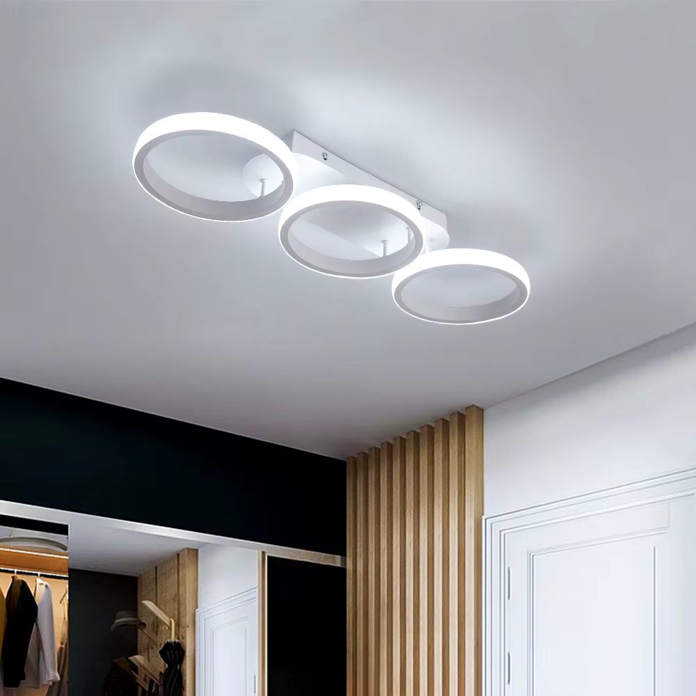 Three ring ceiling light white