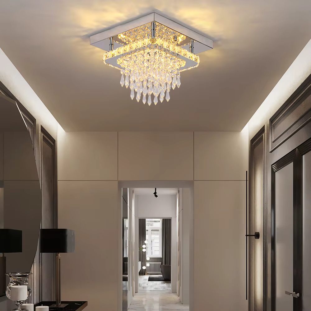 Modern crystal ceiling light