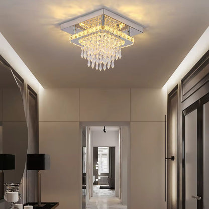 Modern crystal ceiling light