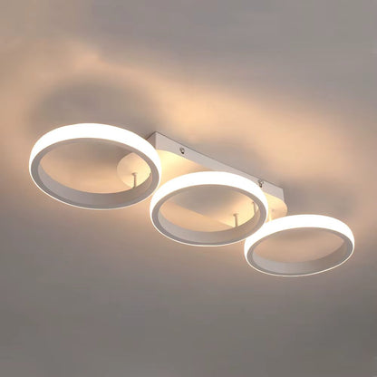 Three ring ceiling light white