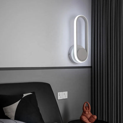 Oval LED wall light