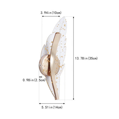 Feather shape wall light