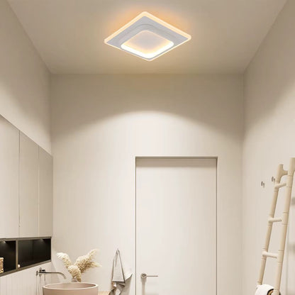 Square minimal ceiling light