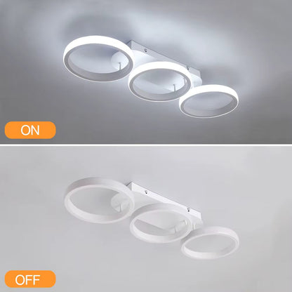 Three ring ceiling light white