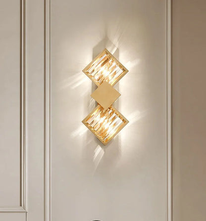 Double crystal wall light