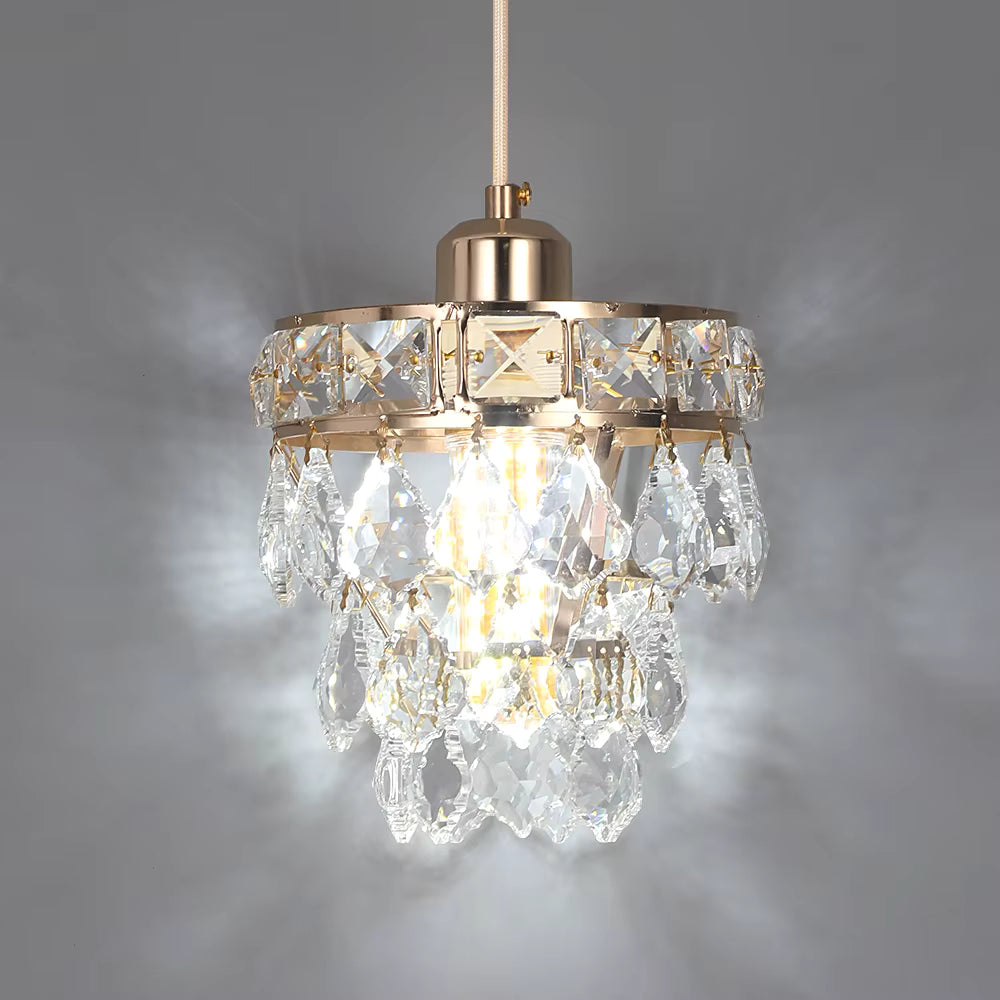Crystal petal pendant light for kitchen island