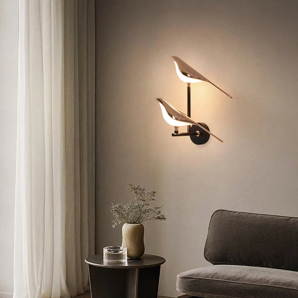 Bird LED wall light