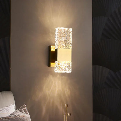 Crystal LED wall light