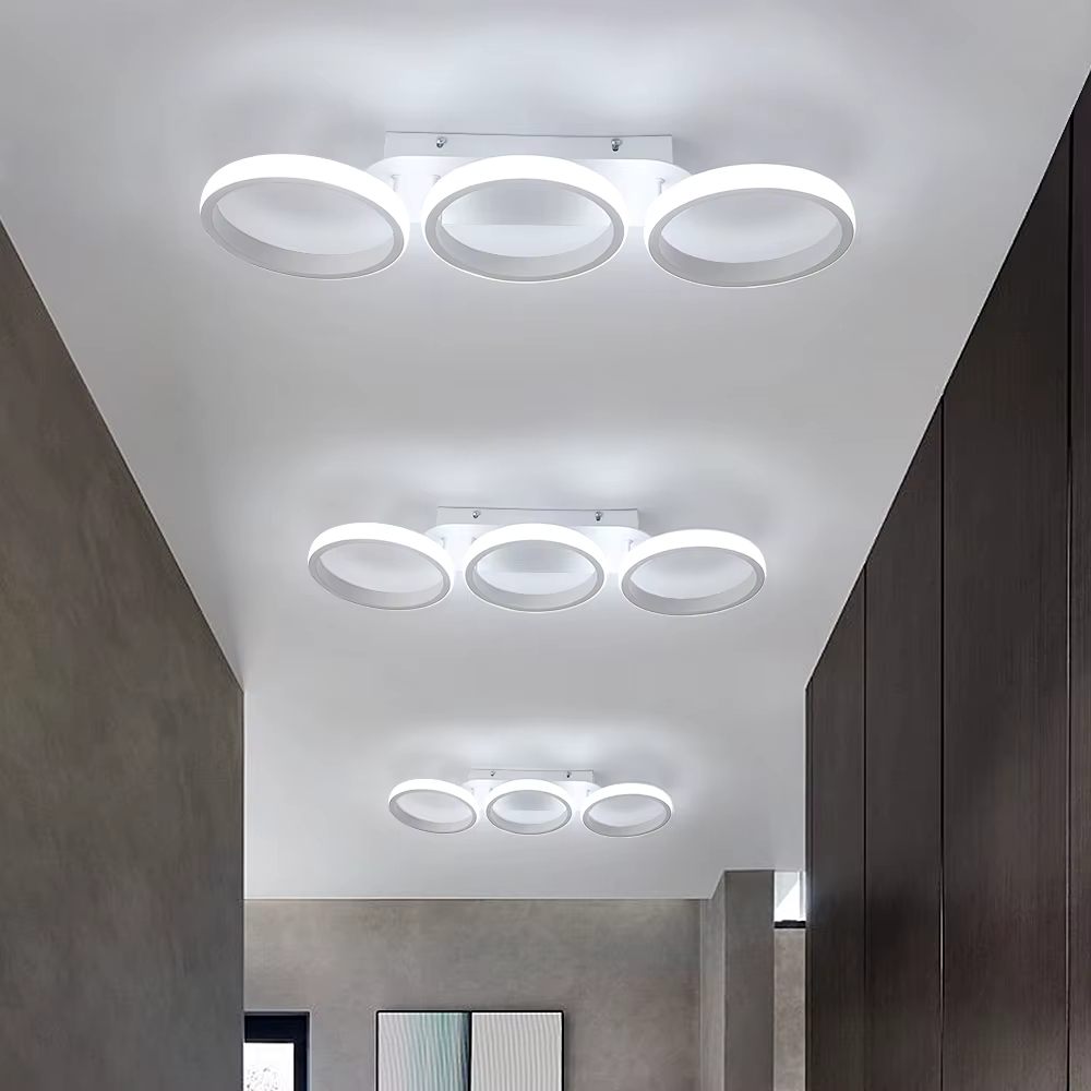 Three ring ceiling light white