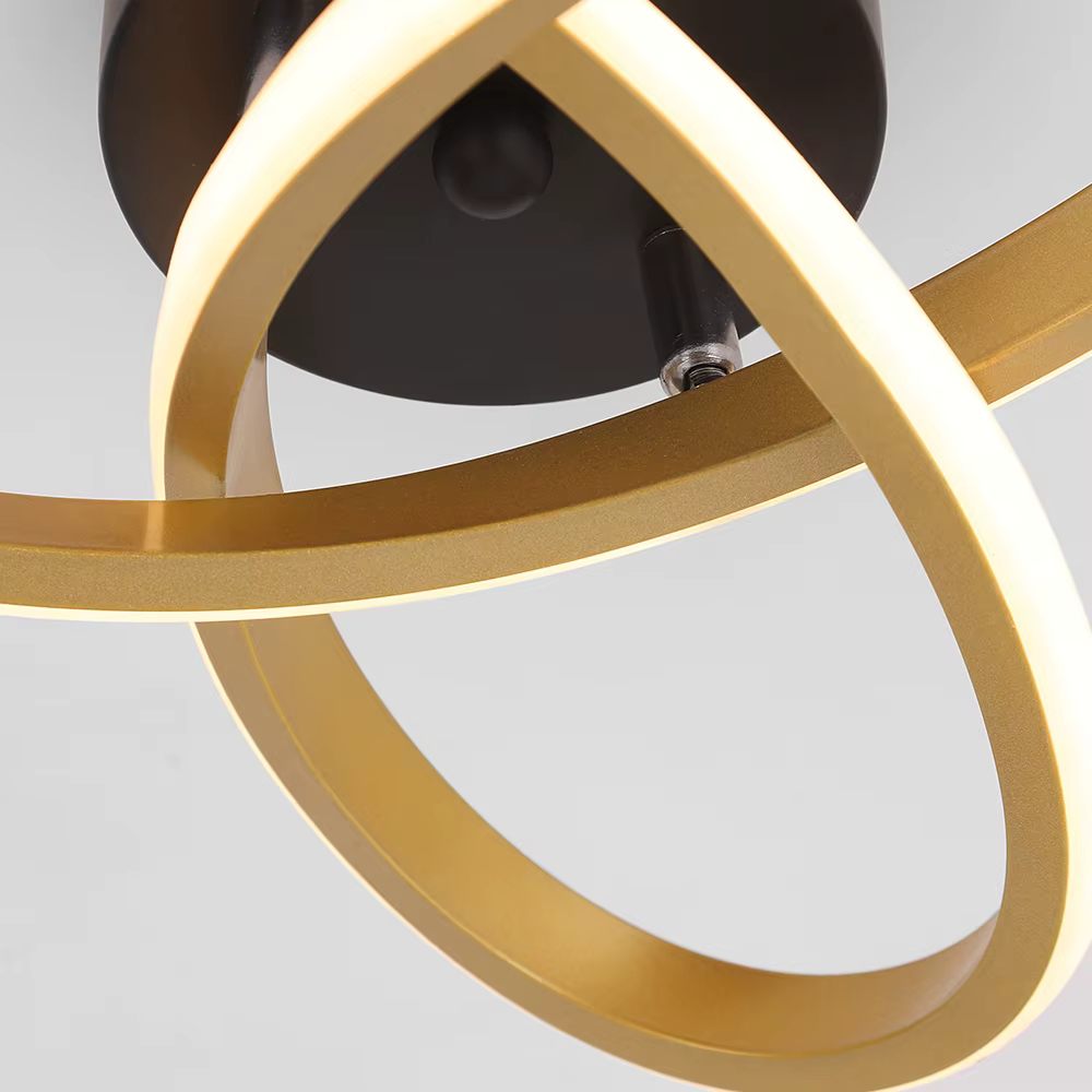 Twisted ring ceiling light