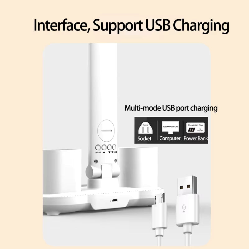 Touch control table lamp for students and study, modern design