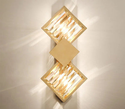 Double crystal wall light