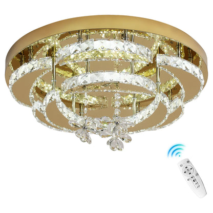Royal ring ceiling light – LED chandelier with remote control