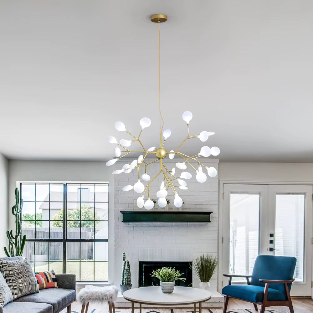 Nordic firefly acrylic chandelier for living rooms