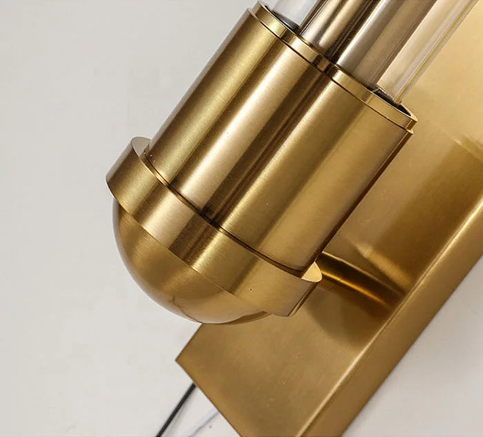 Tall crystal wall light