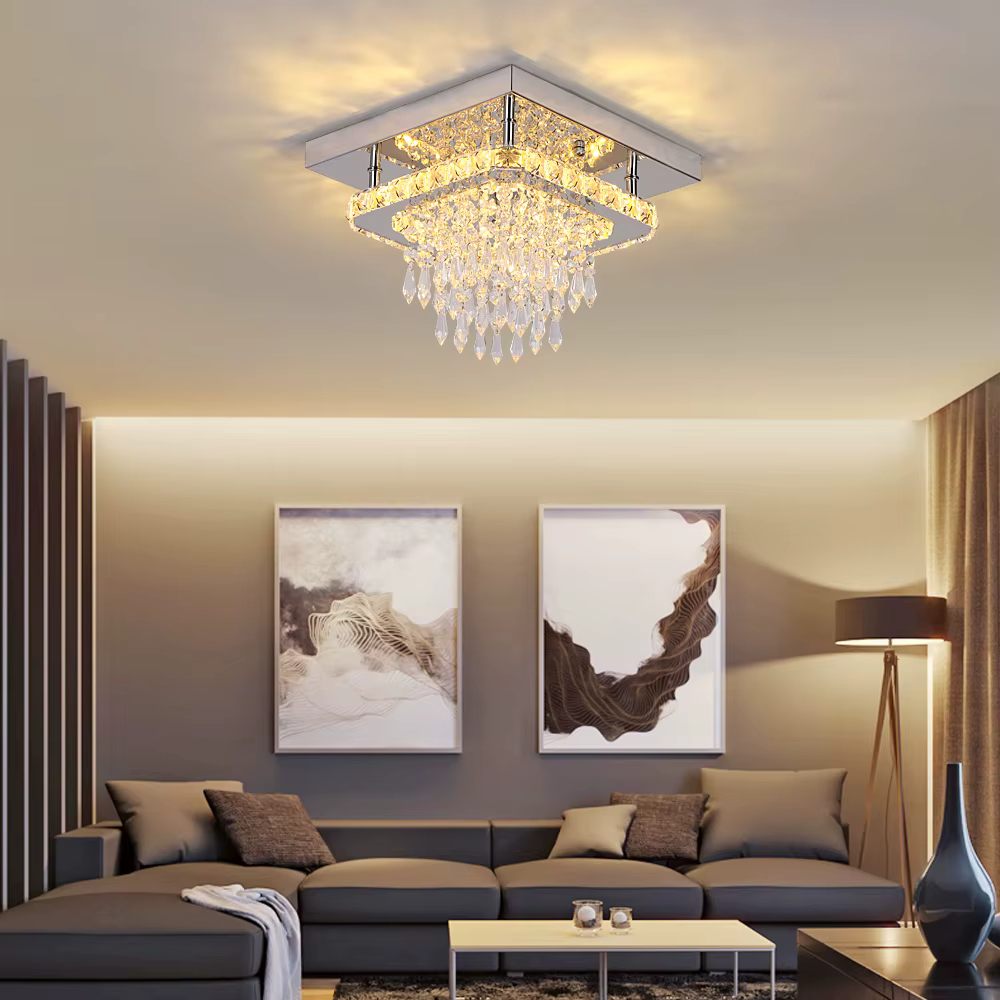 Modern crystal ceiling light