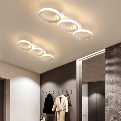 Three ring ceiling light white