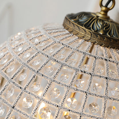 French empire crystal chandelier bronze round pendant light for living room and hotels