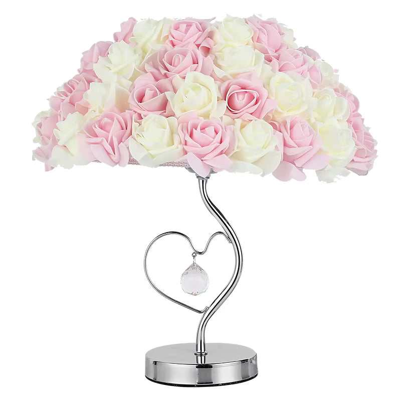 Romantic rose table lamp, warm led night light, home decor gift