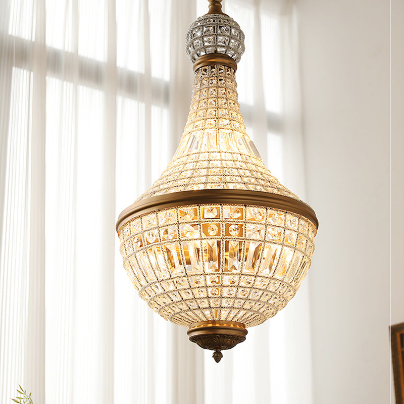 French empire crystal chandelier large pendant light luxury handmade ceiling fixture