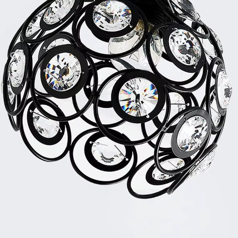 Retro crystal ceiling light