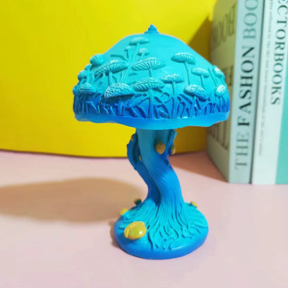 Resin table lamp, modern design, warm led light, usb switch