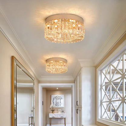 Round crystal ceiling light