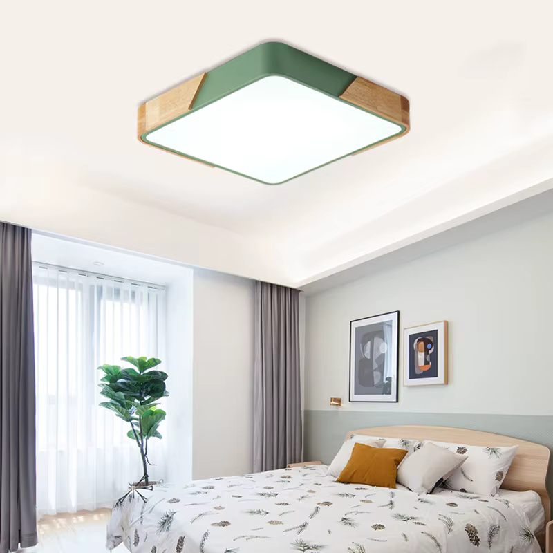 Wooden acrylic ceiling light with changeable light modes