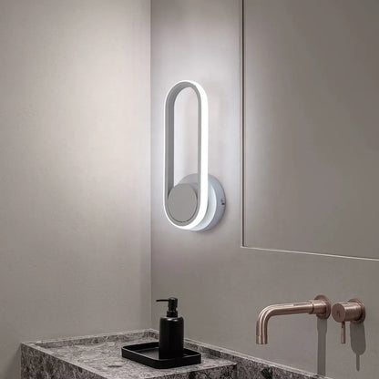 Oval LED wall light