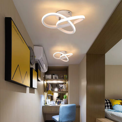 Twisted ring ceiling light