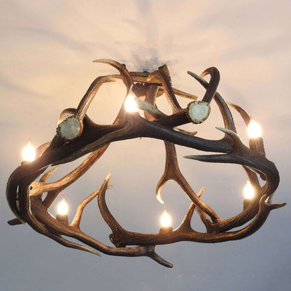 Real large deer antler chandelier