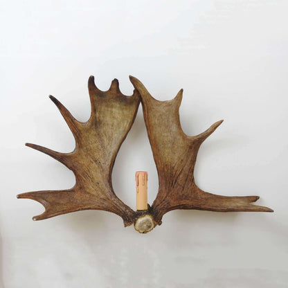 Double moose antler sconce