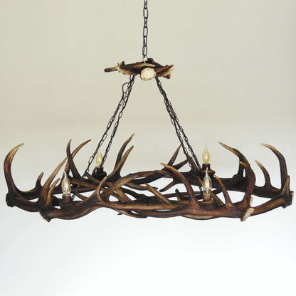 Ellipse antler chandelier