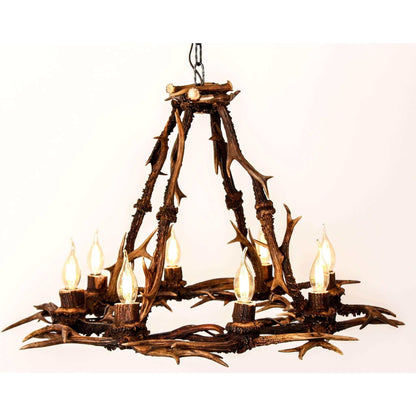Real antler chandelier for 8 lights
