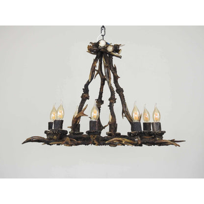 Real antler chandelier for 8 lights