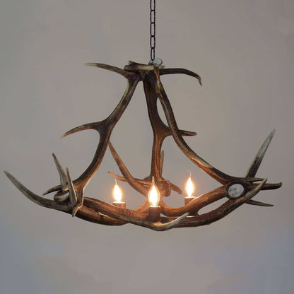 Modern deer antler triangle chandelier