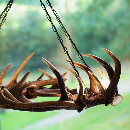 Ellipse antler chandelier