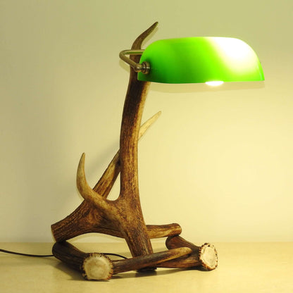 Real deer antler desk lamp