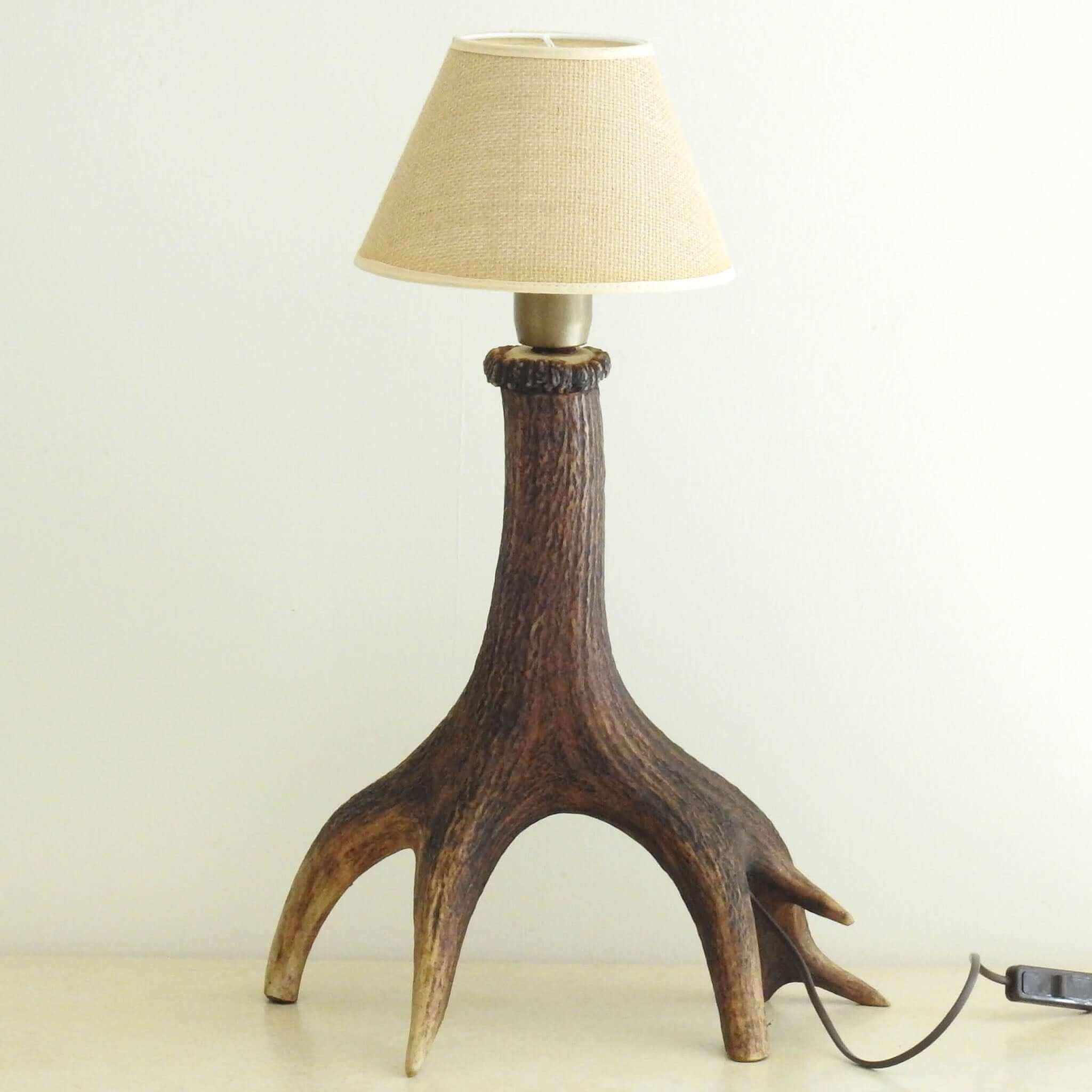 Real deer antler lamp