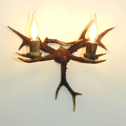 Real antler sconce for 2 lights