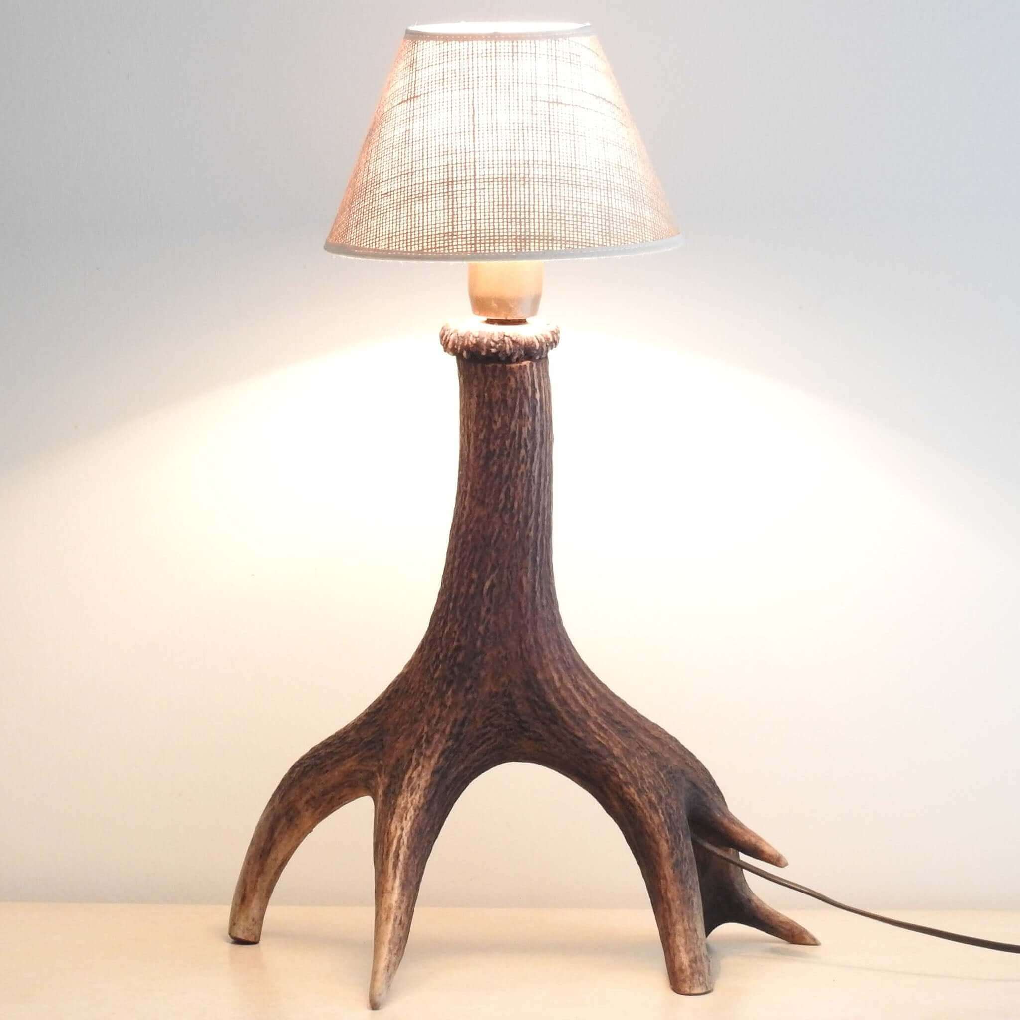 Real deer antler lamp