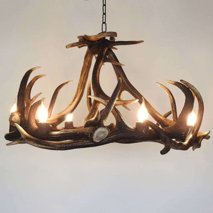 Real large deer antler chandelier