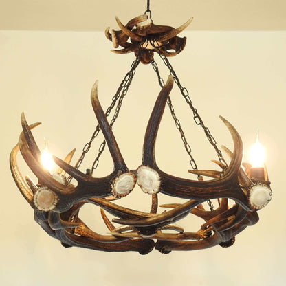 Ellipse antler chandelier